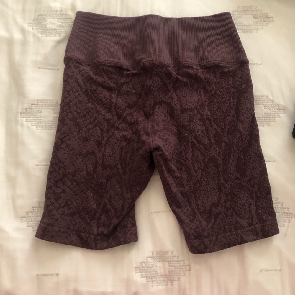 Avocado Textured Python Biker Short Sz M/L - image 1